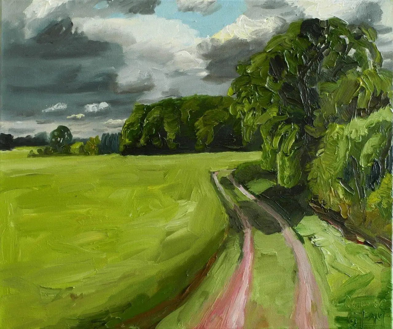 Hermann Reimer – Feldweg bei Gimbte (40x50cm) 2014