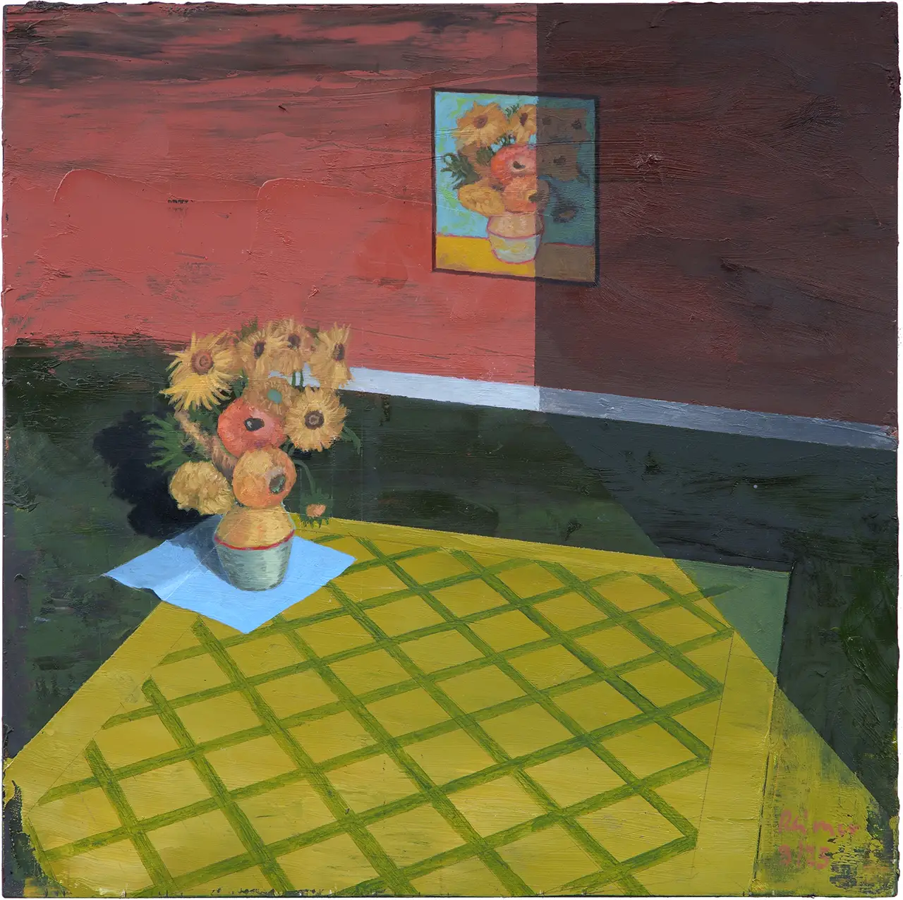 Hermann Reimer – Sonnenblumen (30x30cm) 2025