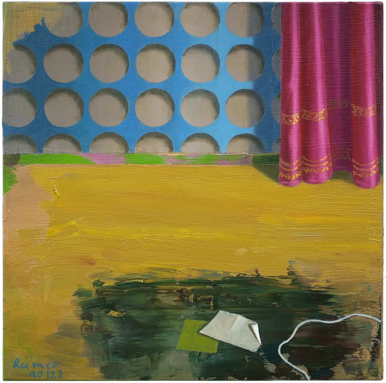 Hermann Reimer – Vorhang (25x25cm) 2022