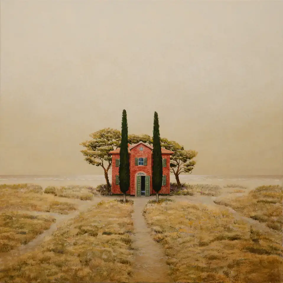 Haus am Meer A1, 115x115cm