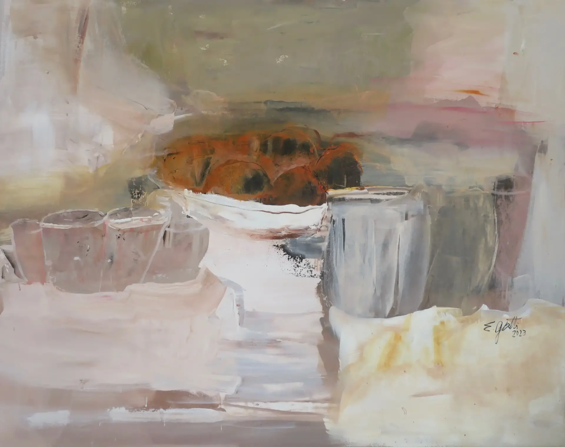 Skulpturen am Meer, 100x80cm