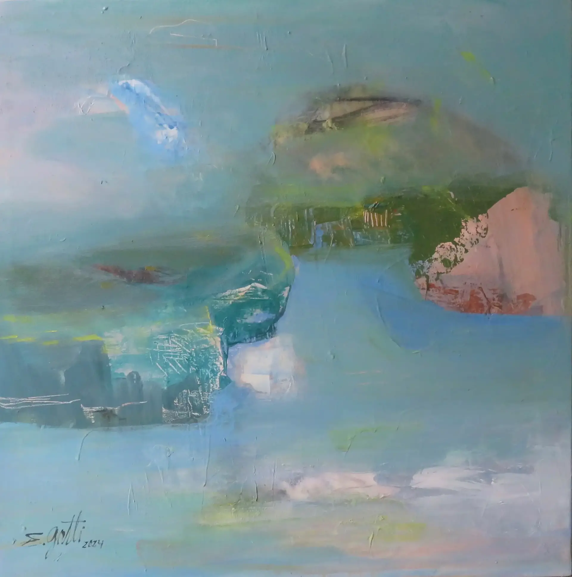In Fern, Acryl auf Leinwand, 80x80cm