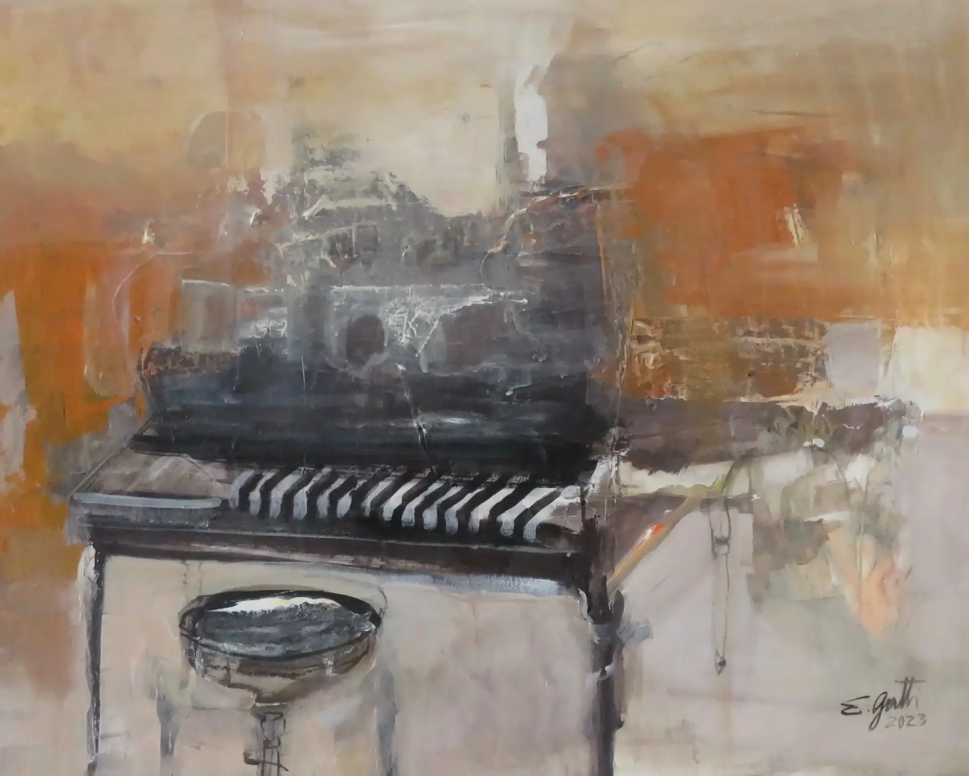 Das Klavier, 100x80cm