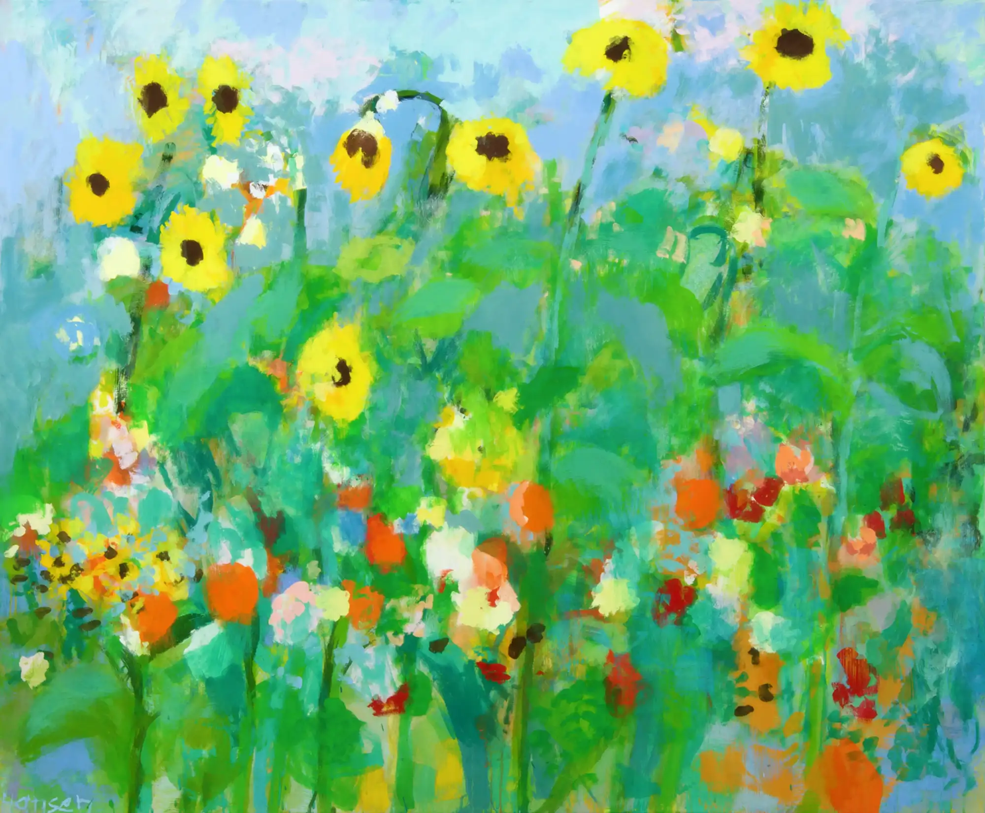 ulrike-hansen-sonnenblumen-140x170cm-eitempera-auf-lw-2024